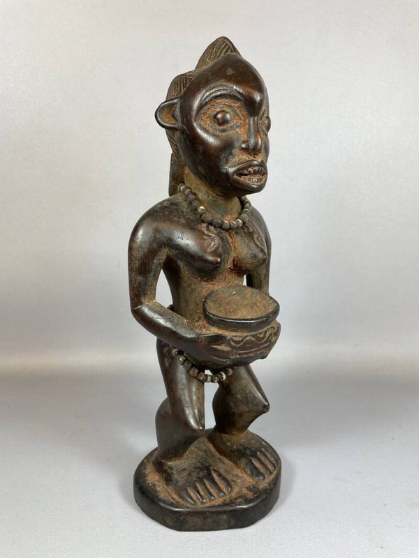 210531 - Tribal used African Bamun fertility statue - Cameroon.