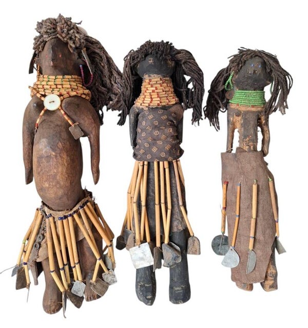 260539 - 3 African Turkana Ikoku fertility dolls - Kenia.