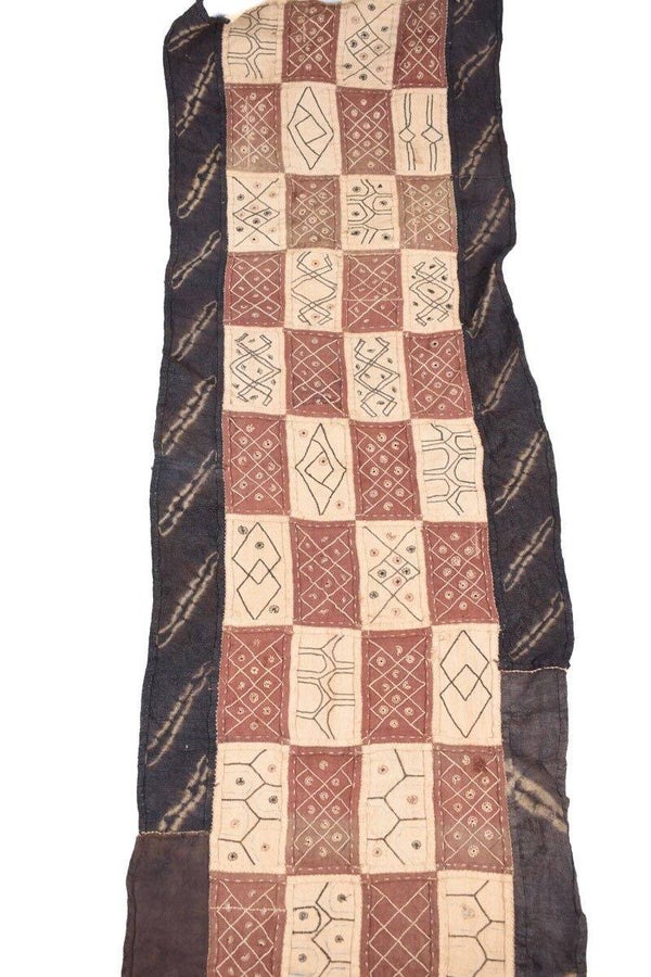 250130 - African Kuba Ngeende Skirts - Tack long cloth - 145 cm - Congo.