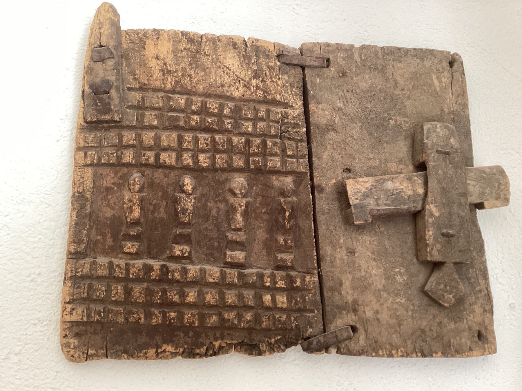 250527 - Very Old African carved Dogon door from a Granary - Mali.