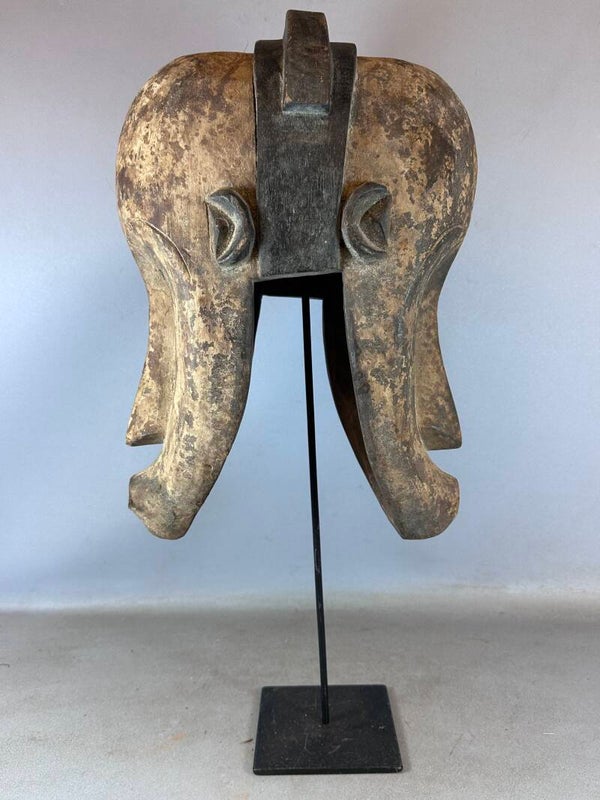 250109 - Rare OLD Double African Fang helm mask - Gabon.