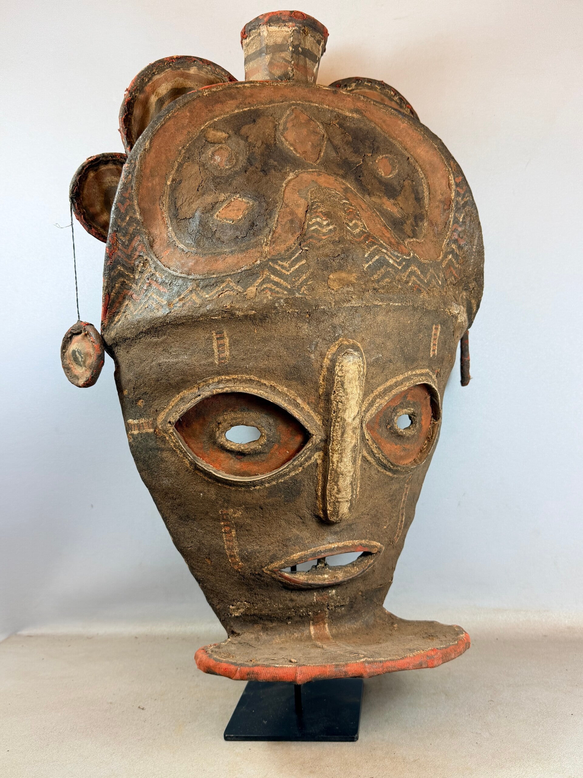 260238 - Rare African Mungenda helmet dance Chokwe mask - Angola.