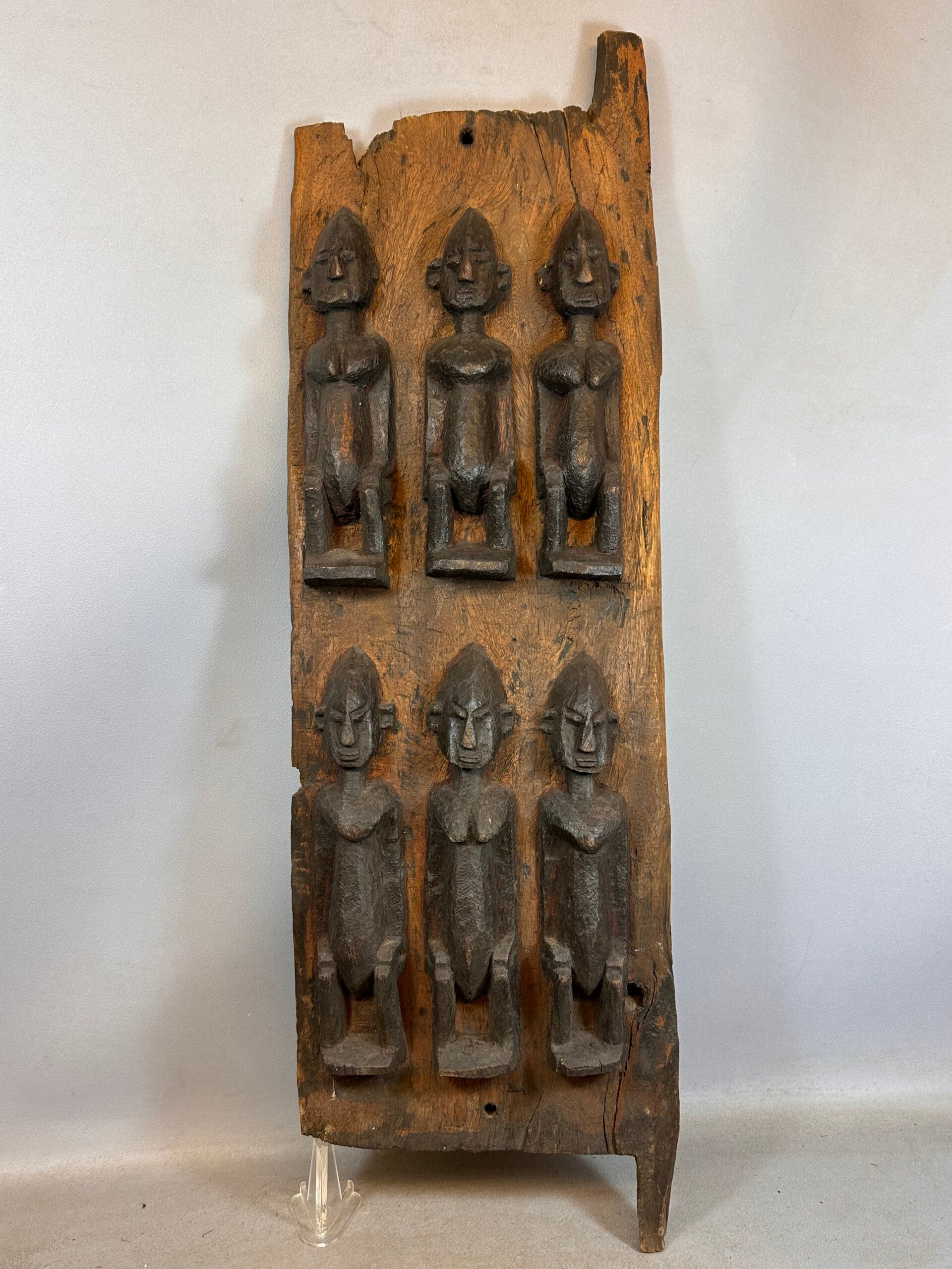 250253 - Large - 87 cm - Old African carved Dogon door from a Granary - Mali.