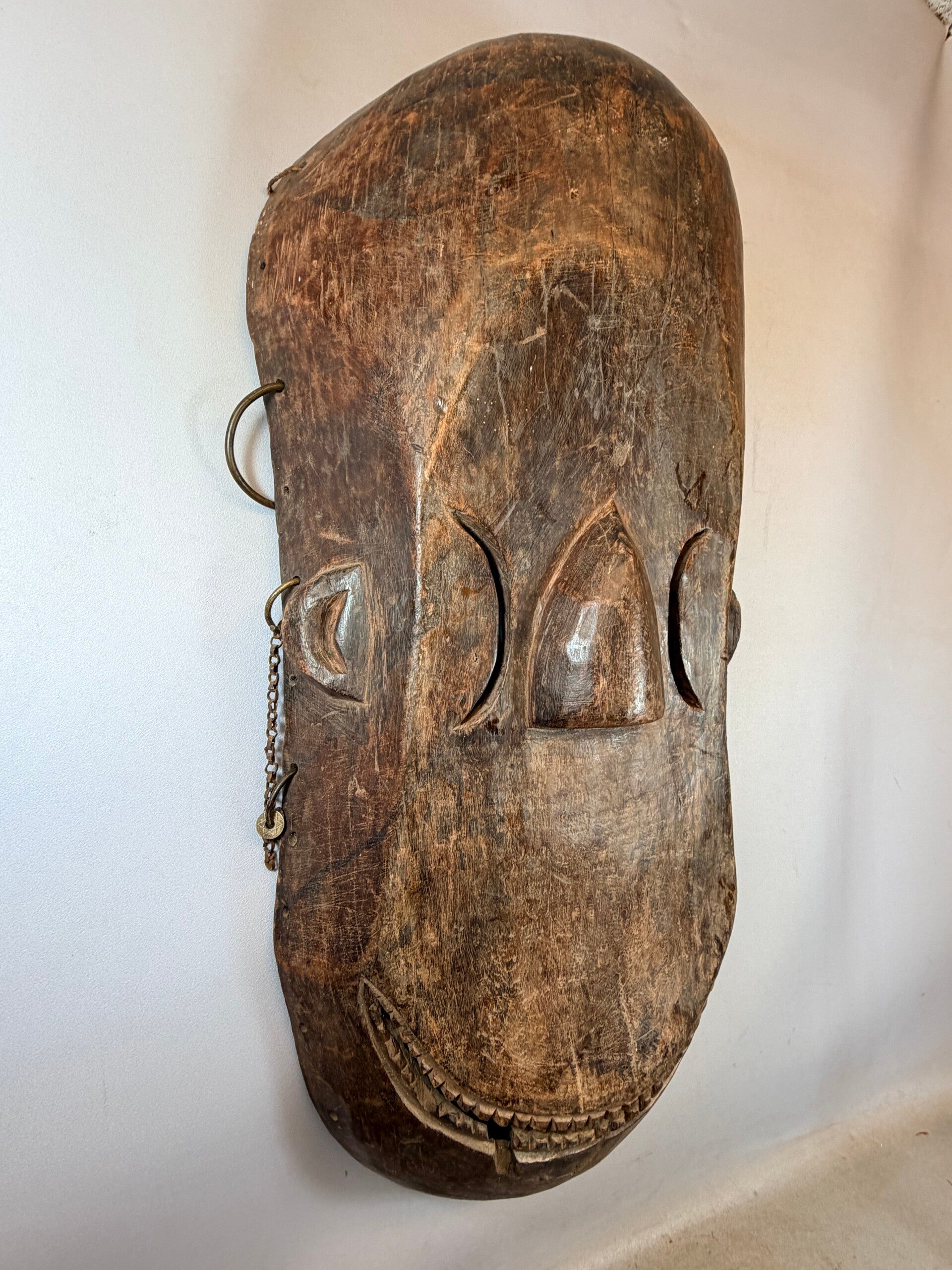 260402 - Old LARGE original African Fang mask - Gabon.
