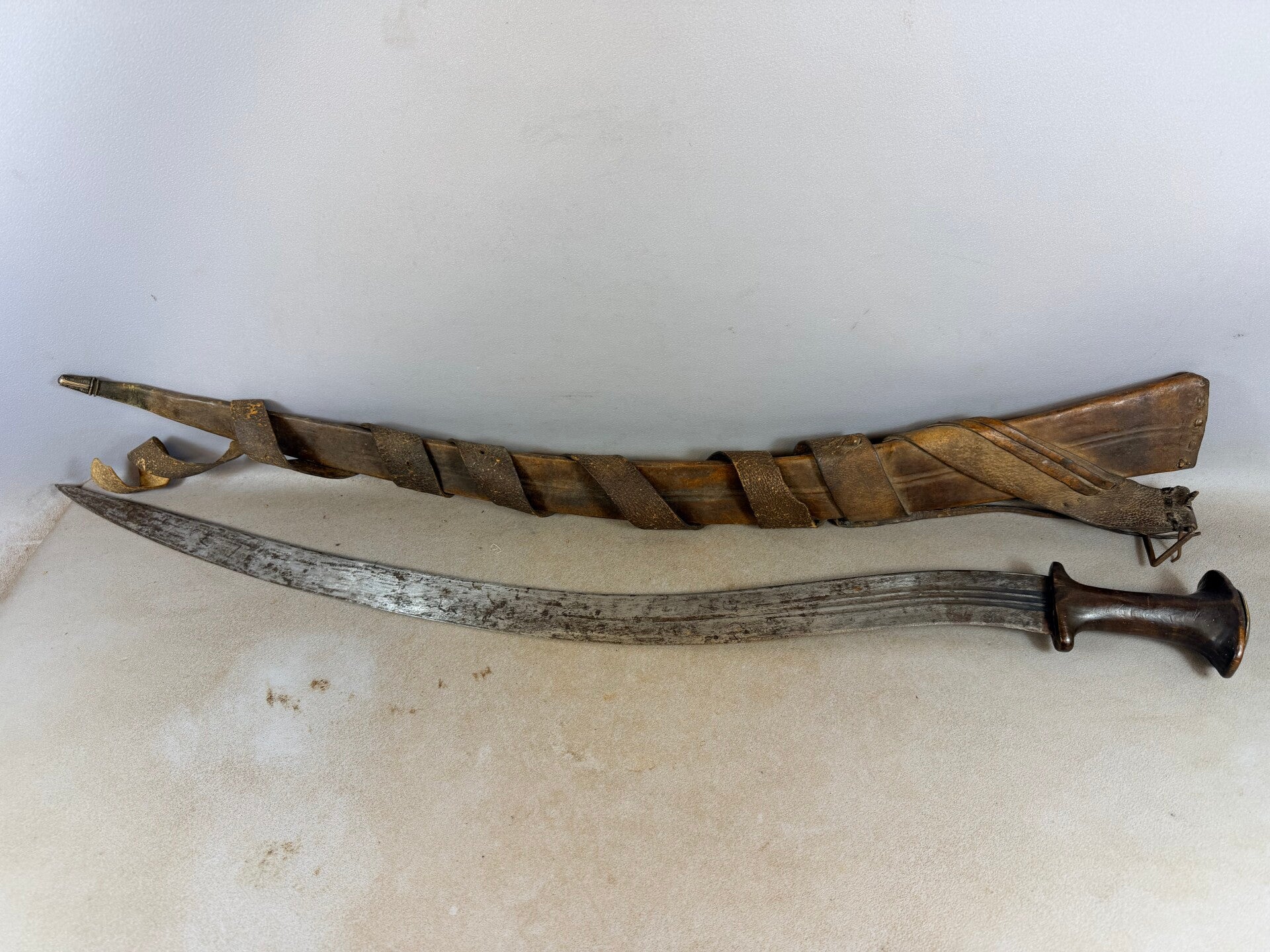 260422 - Rare Original 19th Century Ethiopian Sword in Scabbard - Ethiopia