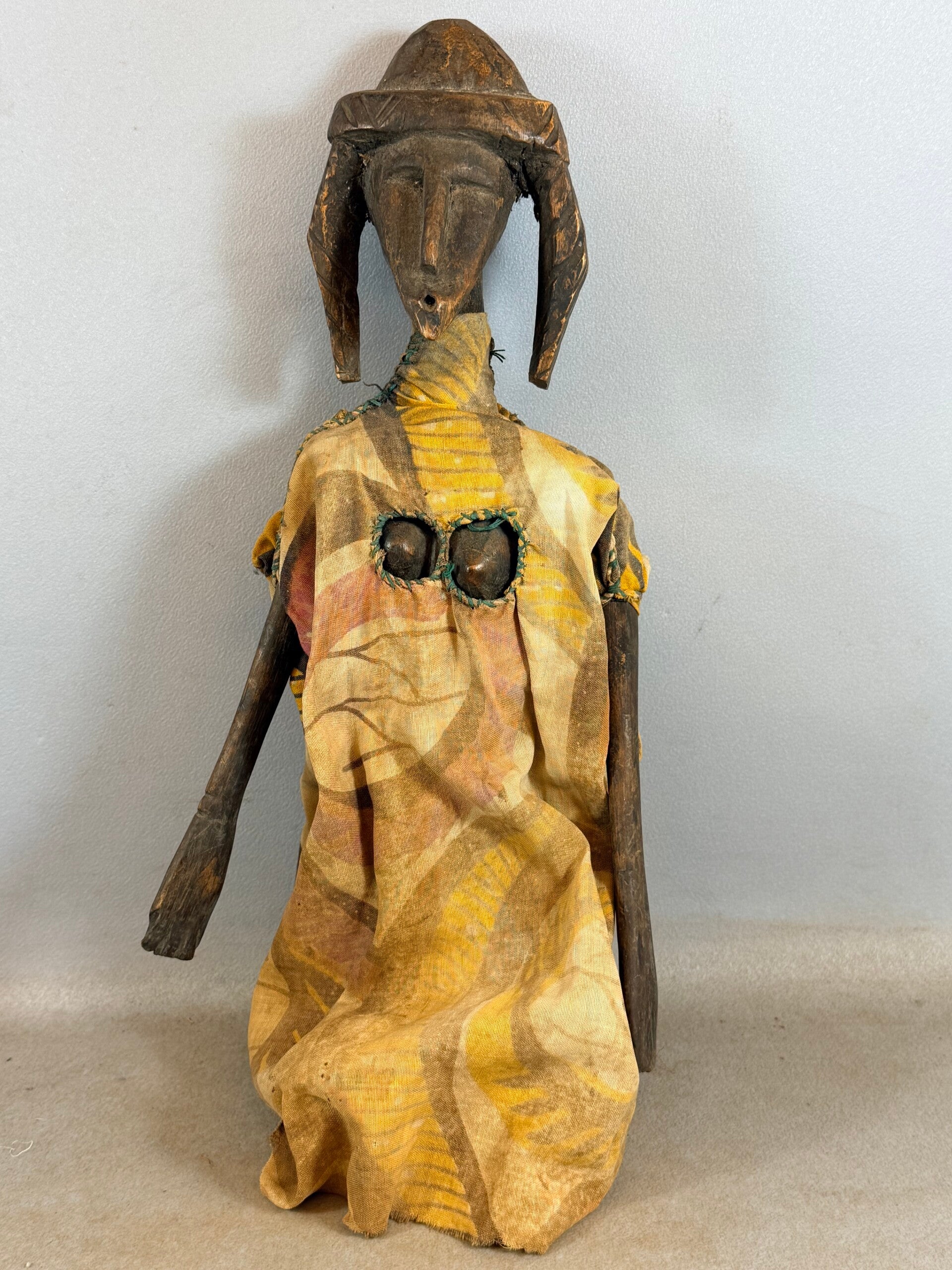 260423 - Old Tribal Used African Bozo puppet marionet - Mali