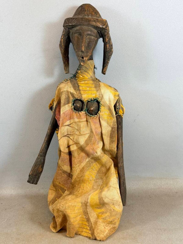 260423 - Old Tribal Used African Bozo puppet marionet - Mali