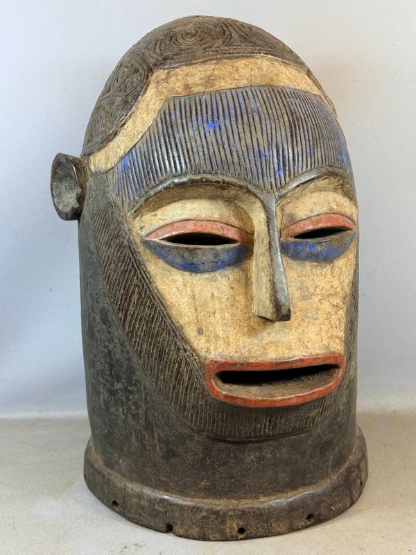 260432 - Large Heavy Rare Old African Igala helm mask - Nigeria.