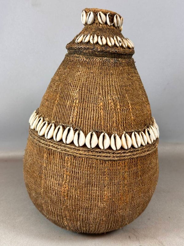 250452 - Tribal used Borana Gorfa Woven Milk Container - Ethiopia.
