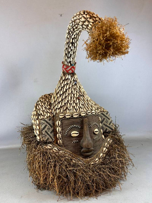 250616 - Old Kuba Elephant Moshambwooy Helmet mask - Congo
