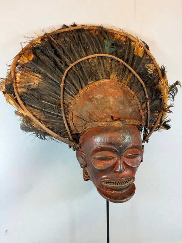 260681 - Rare old African Mulish Wa Cihongo Chokwe mask - Angola.