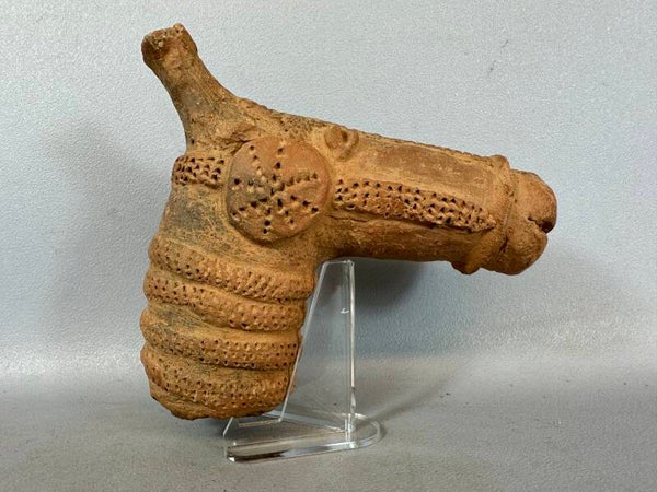 240320 - Antique Terracotta Djenne horse head - Mali