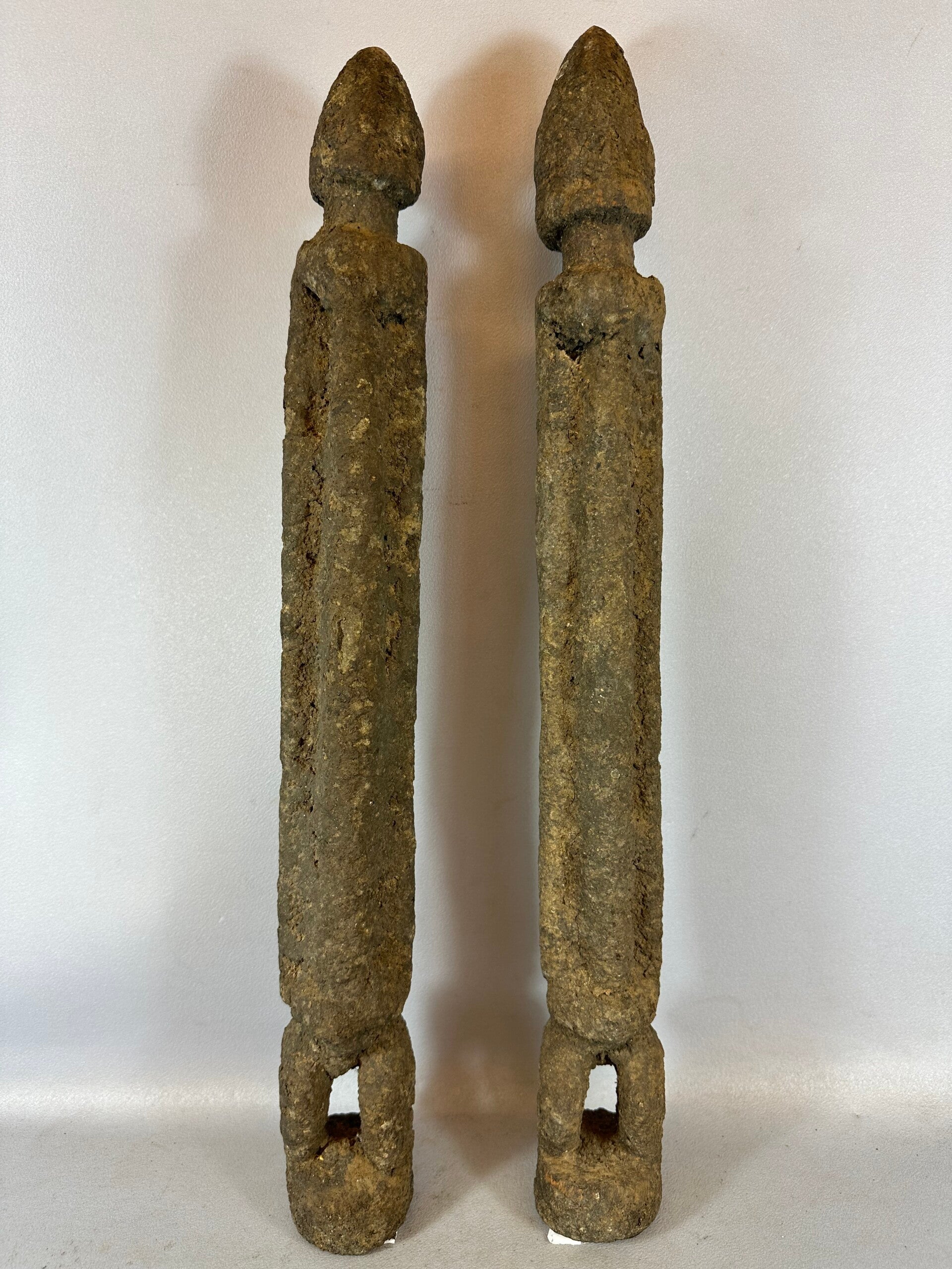 240611 - 2 Antique African couple Dogon sculptures - Mali.