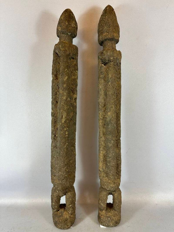 240611 - 2 Antique African couple Dogon sculptures - Mali.