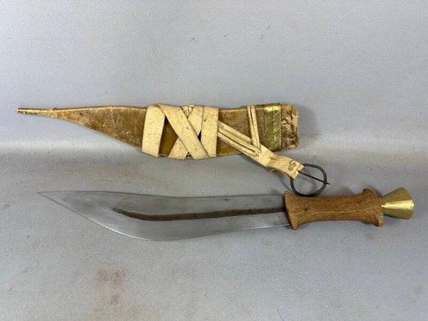 240739 - African Ethiopian Afar sword or dagger with leather case - Ethiopia