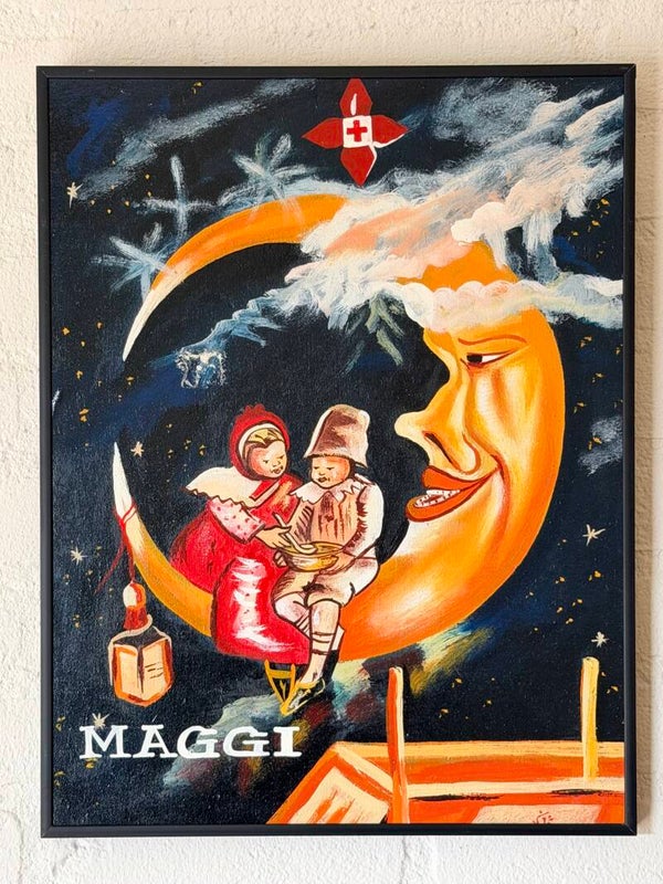 USF019 African painting by Maggi - Moon- Ghana.