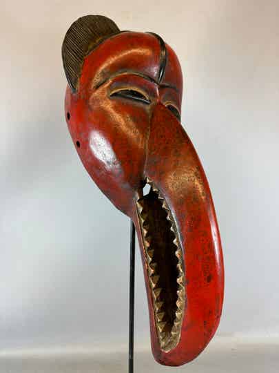 240804 - African Bird Mask from the Dan People - Yv. Coast.