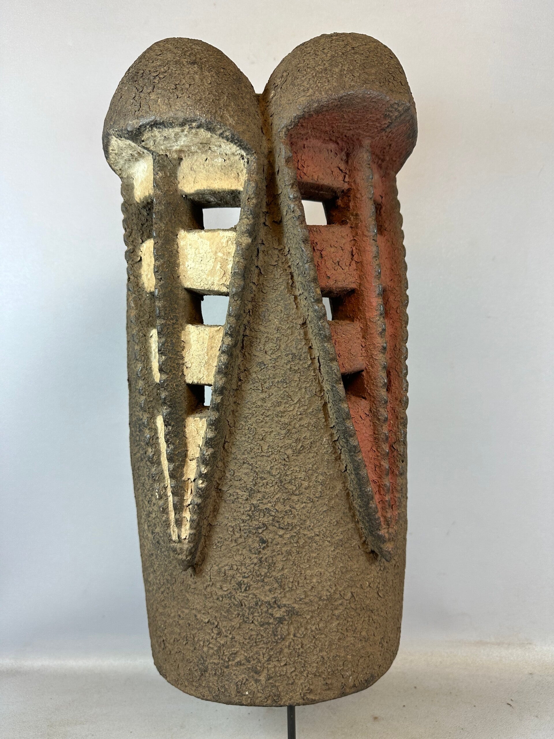 240939 - Old African Dogon Dege Double Monkey Mask - Mali.