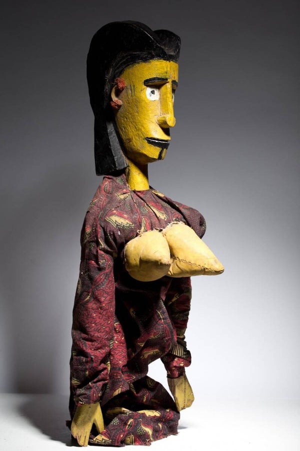 260523 - Old Tribal Used African Bozo puppet marionet - Mali
