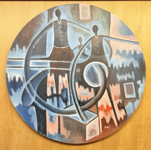 USF048 - African art Painting by D.A.P. - Untitled - Togo