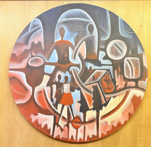 USF047 - African art Painting by D.A.P. - Untitled - Togo