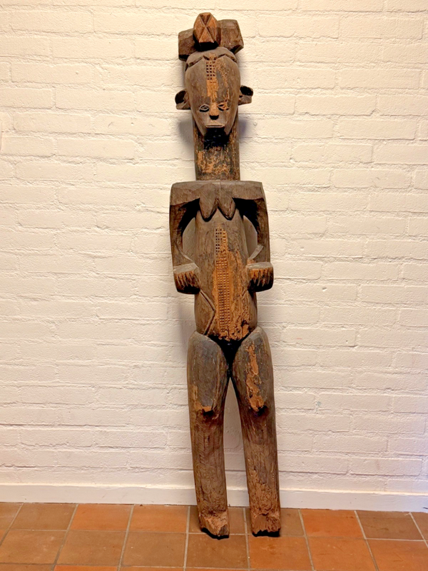 260324.RO - Old Rare Large Tribal used African Fang sculpture - Gabon.