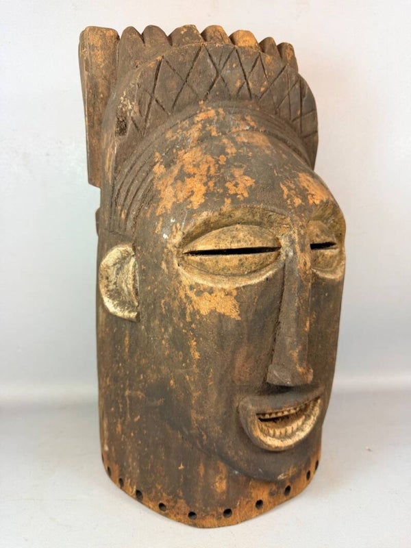 260935 - Large Heavy Rare Old African Igala helm mask - Nigeria.