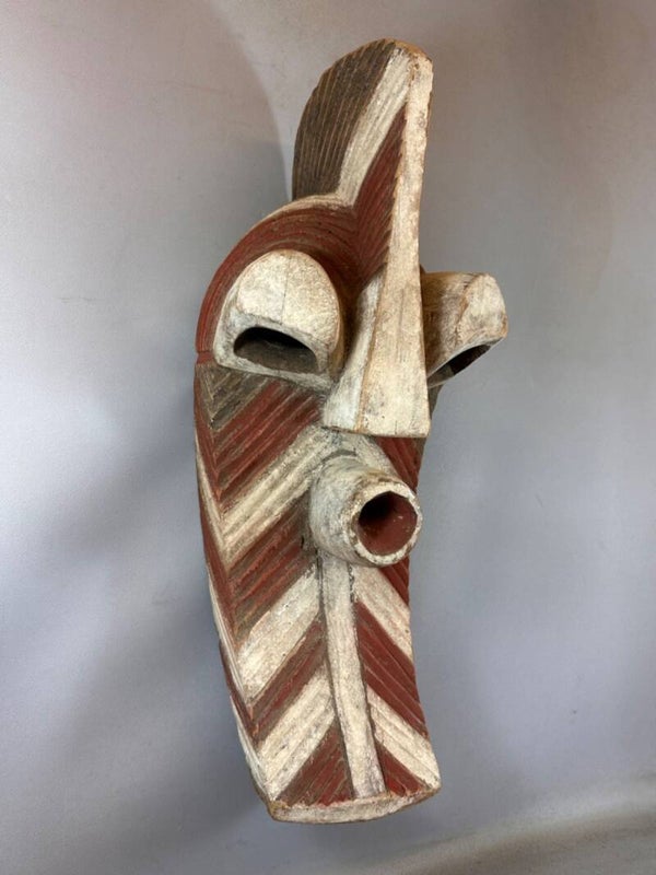 250911 - LARGE old African Songye Kifwebe mask - Congo.
