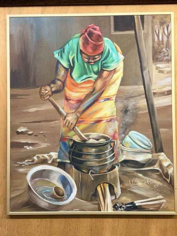 261094 - African art - Artist Naab-Morg - African cooking - Ghana.