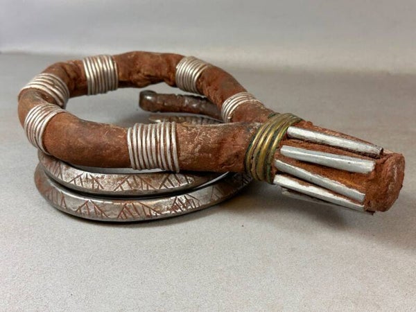 250524 - African Tribal used Hamar Wedding Necklace Omo Valley - South Ethiopia.