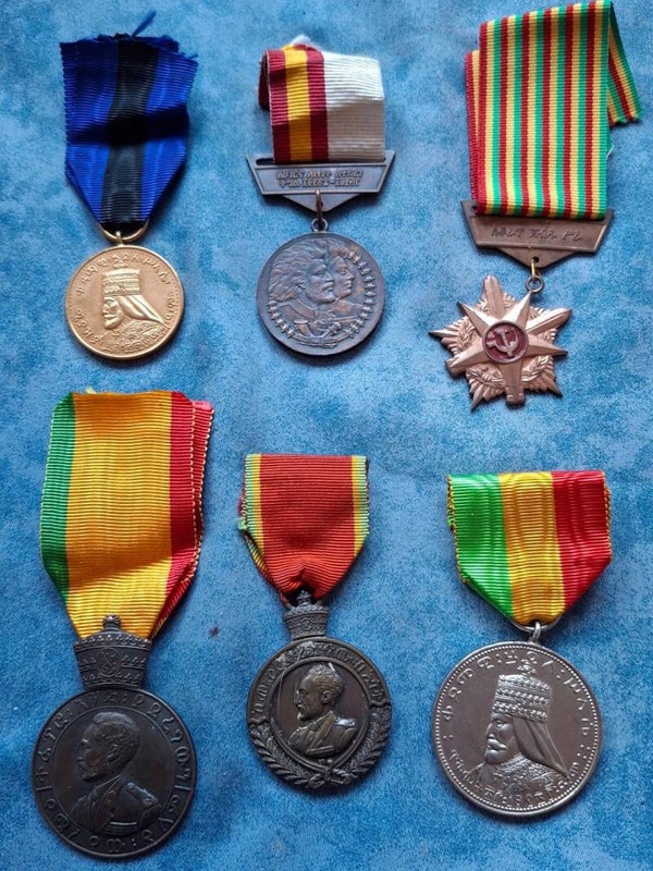 250716 - Lot of 6 African Ethiopian Medals - Ethiopia