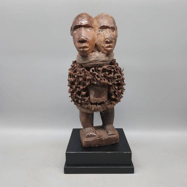 260960 - African Fetisch Bakongo Nkisi Nkondi twin statue - Congo.