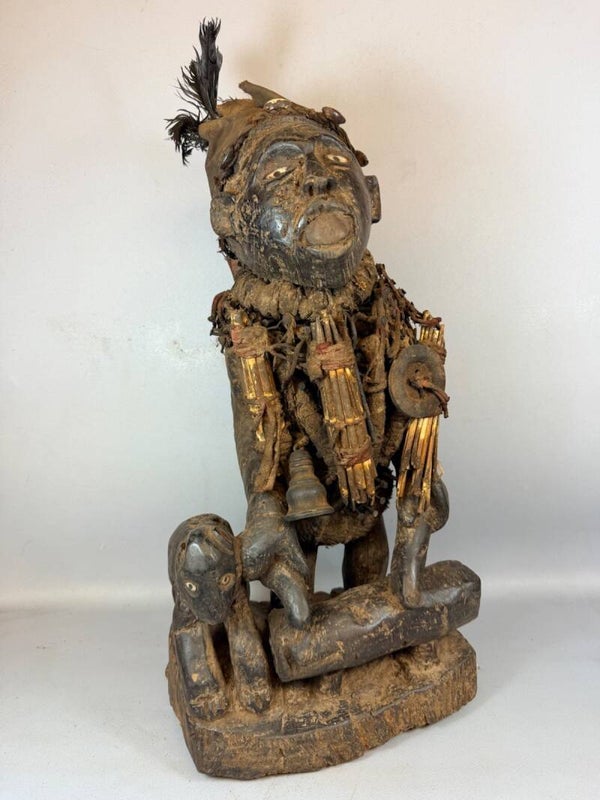 260945 - Large Old Rare African Bakongo protection figure - Congo.