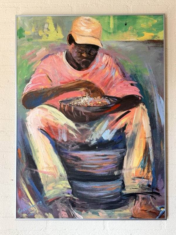 USF013 - African art - Artist Andy lsong - Untitled - Ghana.