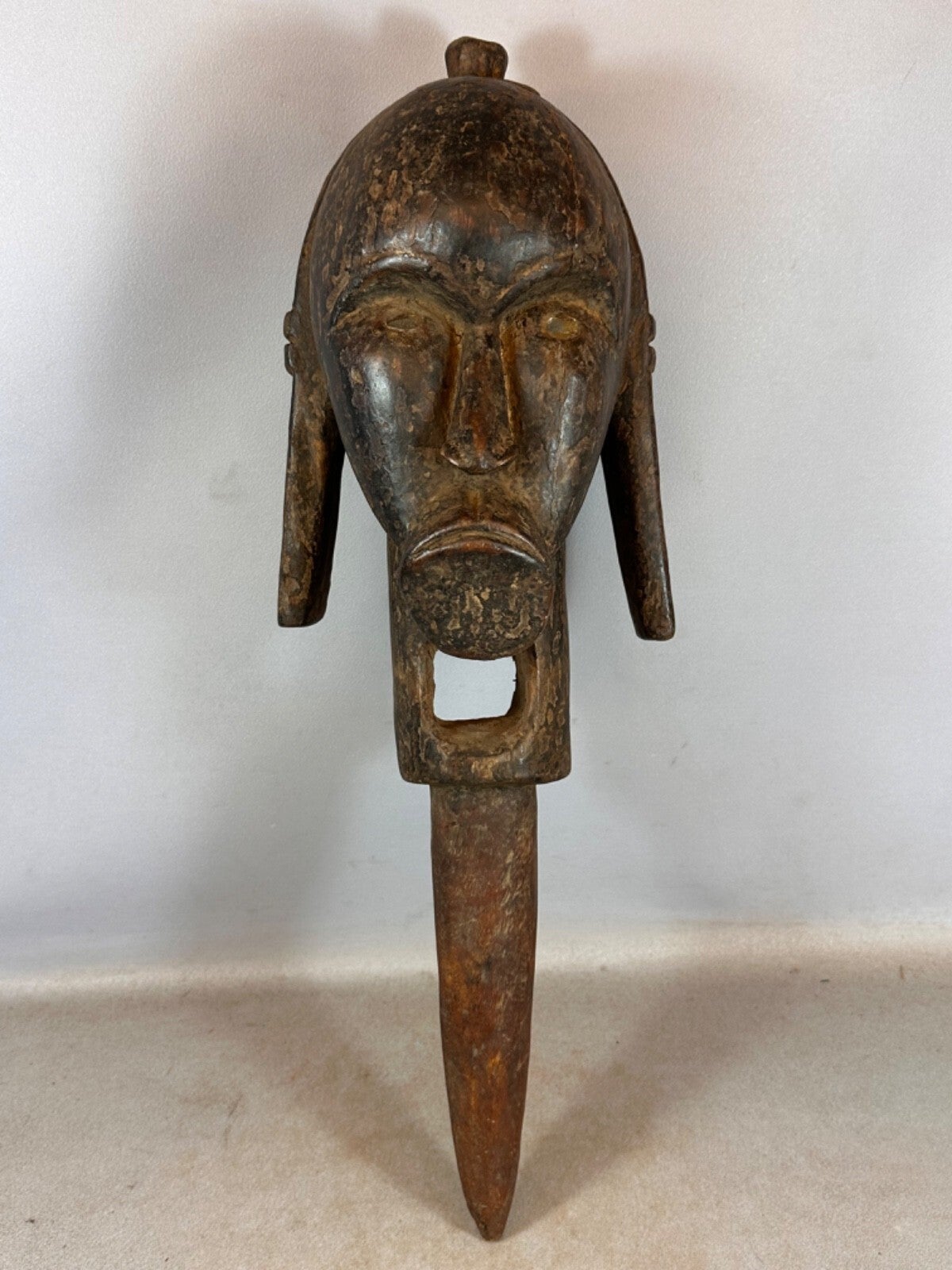 250912 - Old heavy African Fang relic guard head  - Gabon.