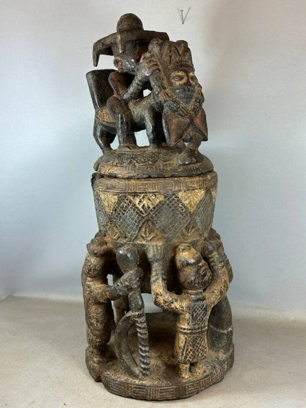 251243 - Old African Yoruba Agere-ifa altar bowl - Nigeria.