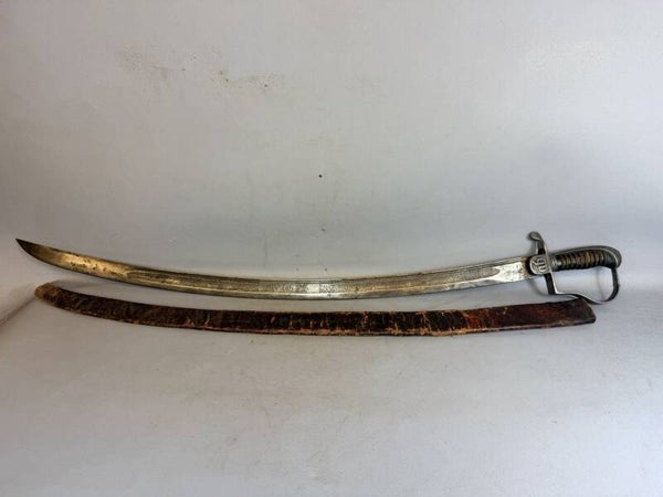 260981 Rare Haile Selassie Ethiopian National Guard Sword in Scabbard - Ethiopia