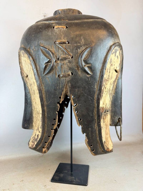 260613 - African Double Ngontang Fang Ceremonial Helmet Mask - Gabon.
