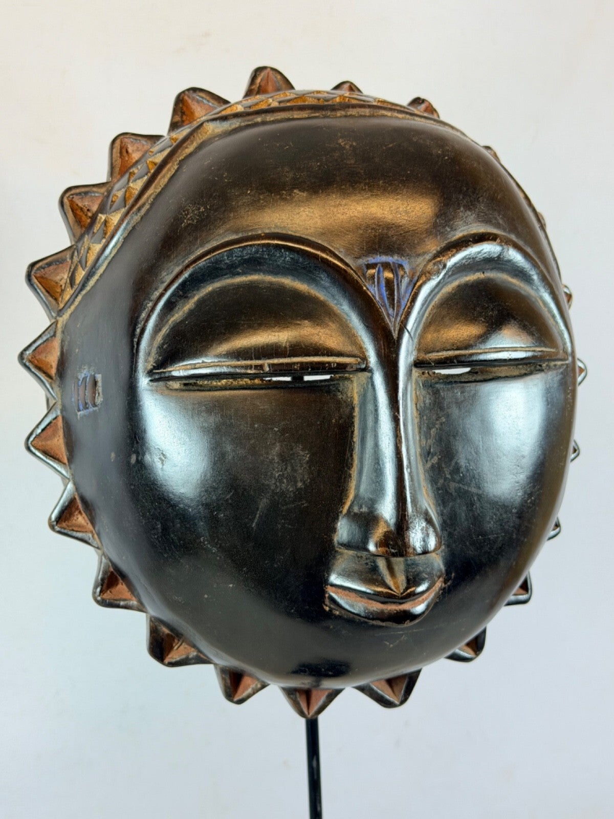 260179 - African Black round Baule mask - Iv. Coast.