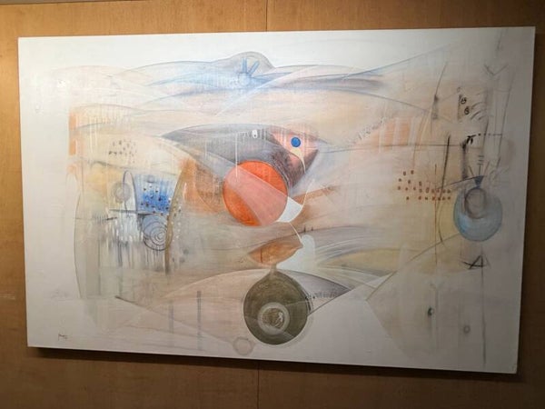 USF008 - Large 200 x 130cm Painting Achille Zoungrana - Untitled - Burkina Faso.