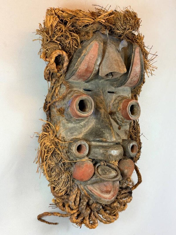 260617 - Old African Bugle We Guere mask - Iv. Coast.