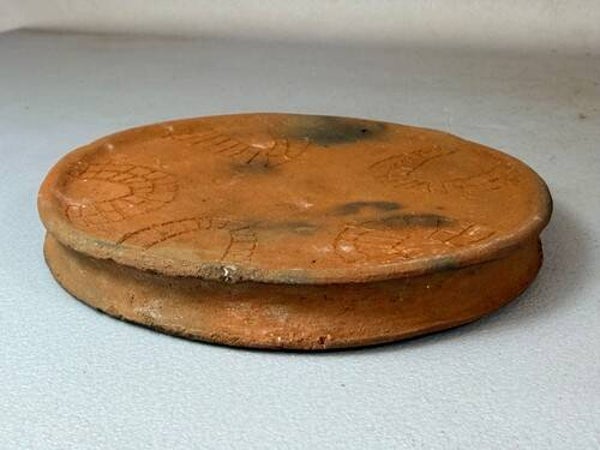 260964 - African Ethiopian terracotta Mursi lip plate - Ethiopia