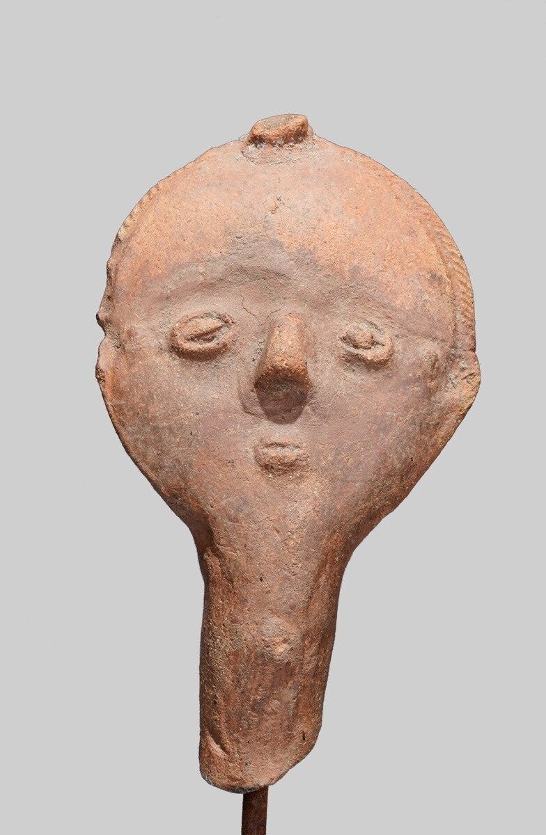 221028 - African Akan Terracotta head - Ghana.