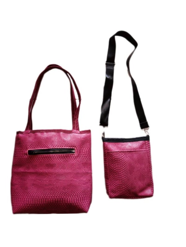 Sac rose 43/40cm + sacoche