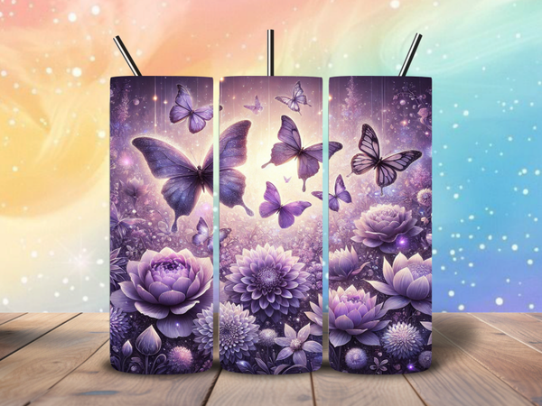 Tumbler | Vlinders paars 2