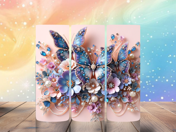 Tumbler | parel vlinders
