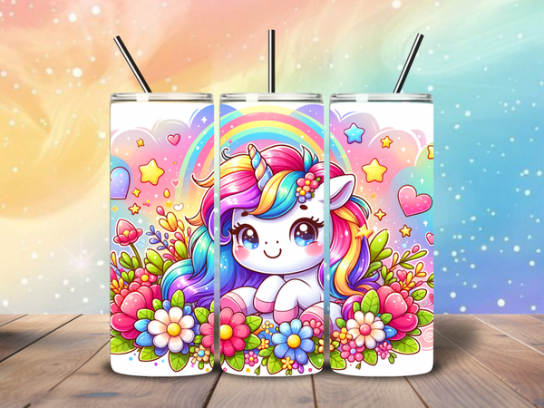 Tumbler | Rainbow unicorn