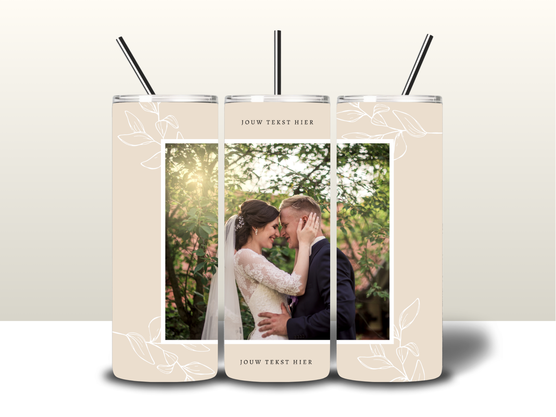 Tumbler | foto met beige achtergrond