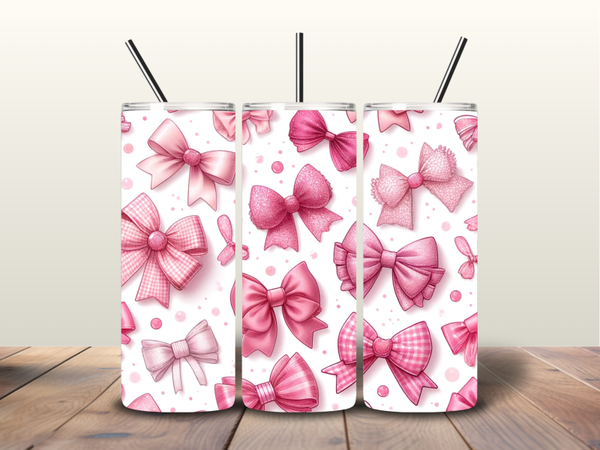 Tumbler | Grote roze strikjes