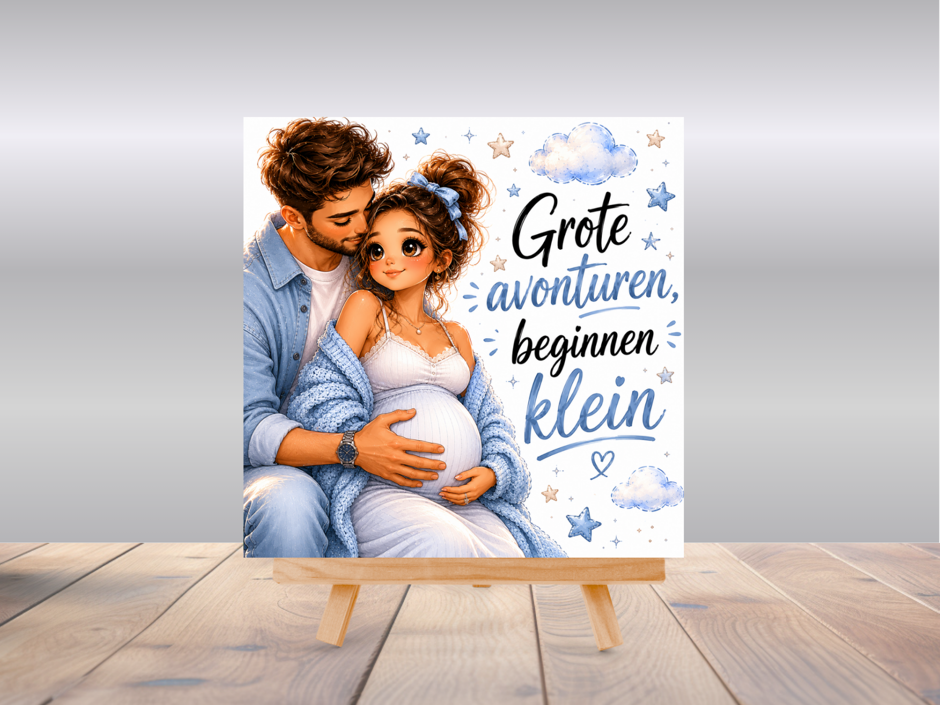Tegel | Grote avonturen beginnen klein (Blauw)